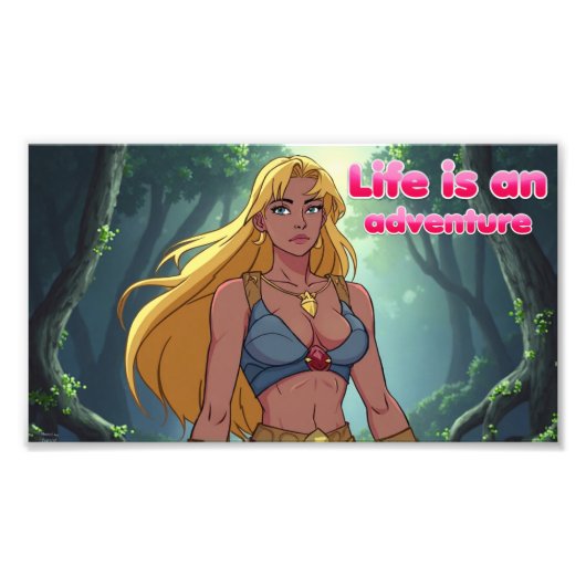 Life is an adventure print foto afdruk (Voorkant)