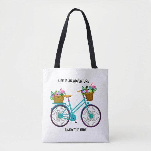 Life is an adventure tote bag (Voorkant)