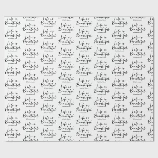 Life is Beautiful Blog Merk Website Cadeaupapier (Vlak)