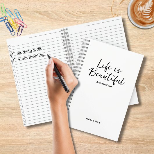Life is Beautiful Blog Merk Website Checklist Notitieboek