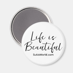 Life is Beautiful Blog Merk Website Magneet