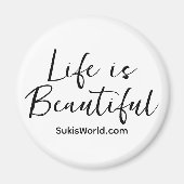 Life is Beautiful Blog Merk Website Magneet (Voorkant)