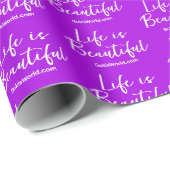 Life is Beautiful Blog Merk Website Paarse Cadeaupapier (Rol Hoek)