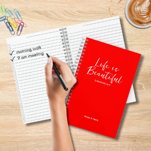 Life is Beautiful Blog Merk Website Rode Checklist Notitieboek