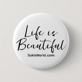 Life is Beautiful Blog Merk Website Ronde Button 5,7 Cm