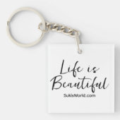 Life is Beautiful Blog Merk Website Sleutelhanger (Voorkant)