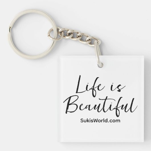 Life is Beautiful Blog Merk Website Sleutelhanger (Voorkant)
