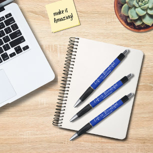 Life is Beautiful Business Tagline Blog Blauw Pen