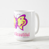 Life Is Beautiful Butterfly Koffiemok (Voorkant rechts)