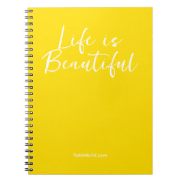 Life Is Beautiful | Gele Zakelijke Blog Merk Notitieboek