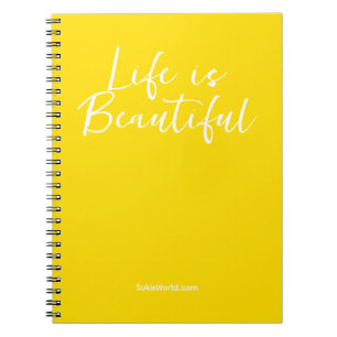 Life Is Beautiful   Gele Zakelijke Blog Merk Notitieboek