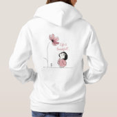 Life is Beautiful Hoodie – Minimal Flower & Schatt (Achterkant)