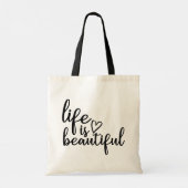 Life is Beautiful // Inspiron Quote Tote Bag (Achterkant)