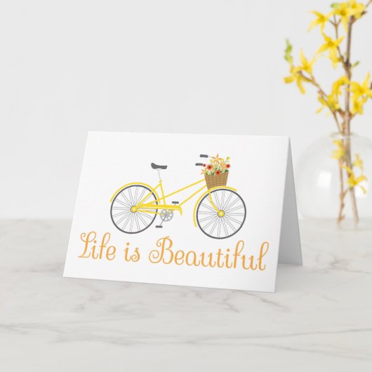 Life is Beautiful Kaart (Gele Bloem)