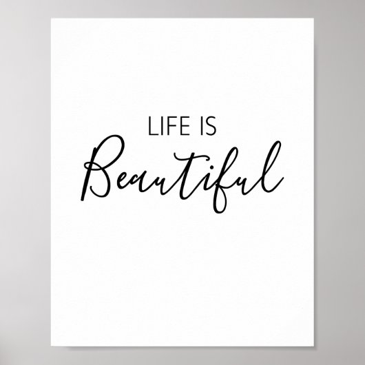 Life is Beautiful Poster (Voorkant)