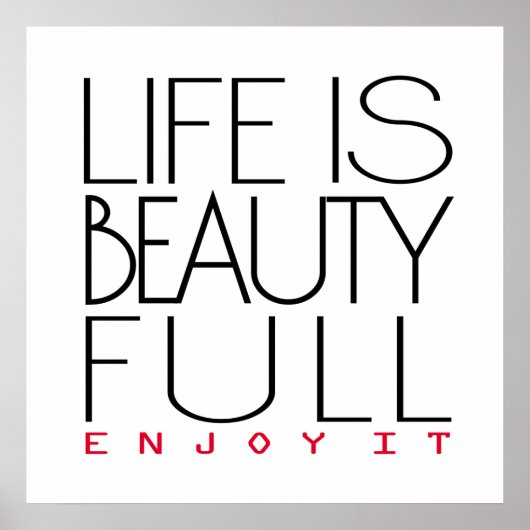 Life is beautiful poster (Voorkant)
