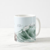Life is Beautiful Sea Bird Ocean Wave Dragonfly Koffiemok (Voorkant rechts)