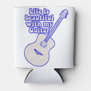 Life is beautiful with my guitar vintage blue. blikjeskoeler