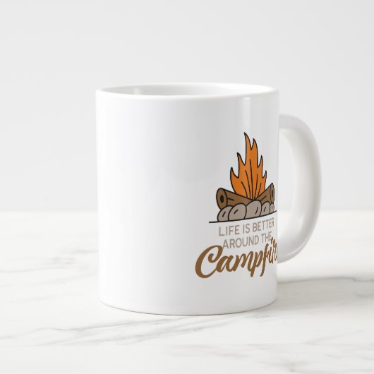 Life is Better Around the Campfire Grote Koffiekop (Voorkant rechts)