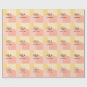 Life is better at beach yellow orange boho rustic  cadeaupapier (Vlak)