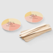 Life is better at beach yellow orange boho rustic handwaaier (Niet-gemonteerd)