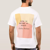 Life is better at beach yellow orange boho rustic  t-shirt (Achterkant)
