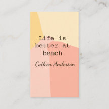 Life is better at beach yellow orange boho rustic 