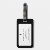 Life Is Better at Tee Time Personalized Golfer Bagagelabel (Achterkant verticaal)