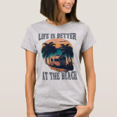 Life Is Better At The Beach - Retro T-shirt (Voorkant)