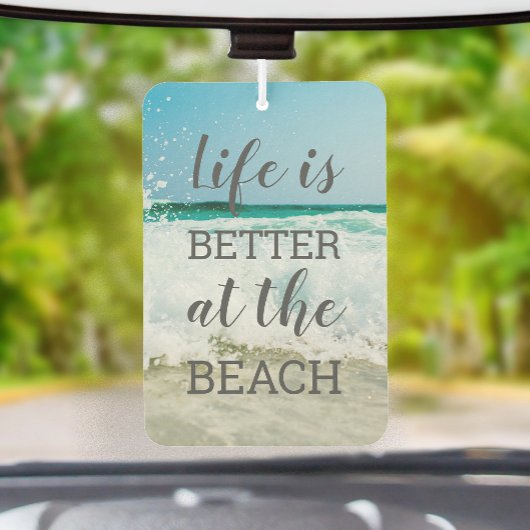 Life Is Better at the Beach Sand and Surf Photo Luchtverfrisser