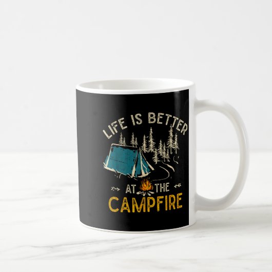Life Is Better At The Campfire Funny Camper Camp C Koffiemok (Rechts)