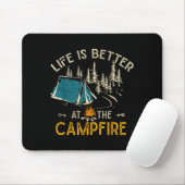 Life Is Better At The Campfire Funny Camper Camp C Muismat (Met muis)