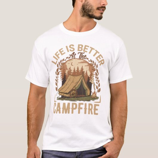 Life Is Better at the Campfire T-shirt (Voorkant)