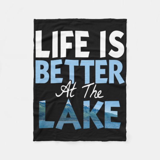 Life Is Better At The Lake Fishing Boating Fleece Deken (Voorkant)