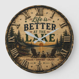 Life Is Better at the Lake House Grote Klok