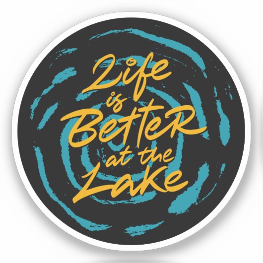 Life is better at the lake sticker (Voorkant)