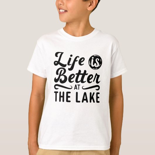Life Is Better At The Lake Wakeboarding Wakeboard T-shirt (Voorkant)