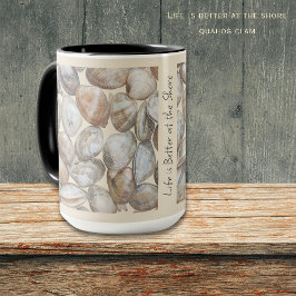 Life Is Better at the Shore Clams Coastal Mug Mok