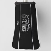 Life is Better Golf Quote Zwarte Protective Putter Golfheadcover (Draai 90)