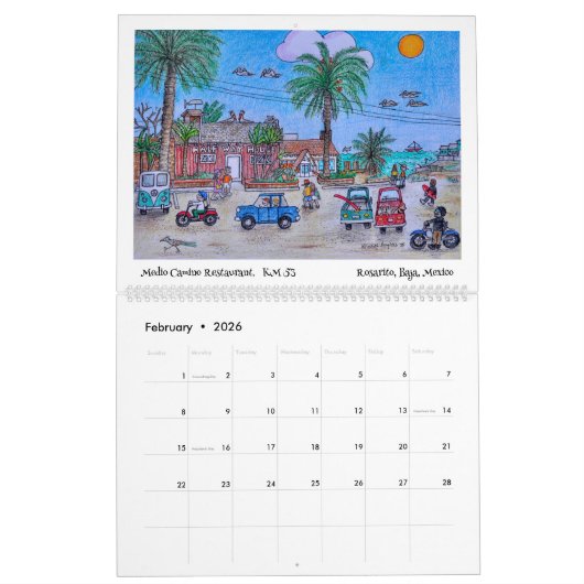 Life is better in Baja Calendar Kalender (Feb 2026)