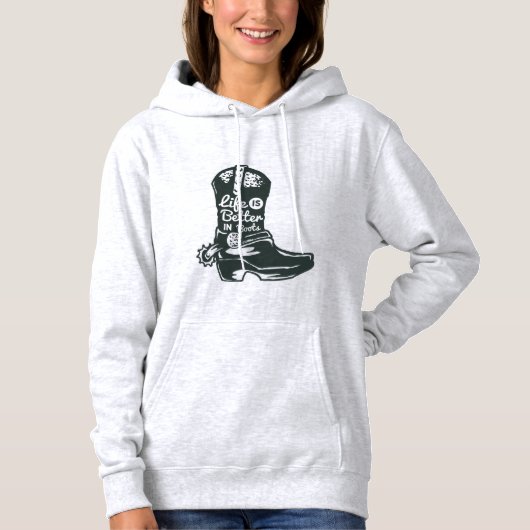 Life Is Better in Boots Women’s Sweatshirt – Cozy  (Voorkant)