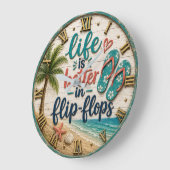Life Is Better in Flip Flops Beach Grote Klok (Hoek)