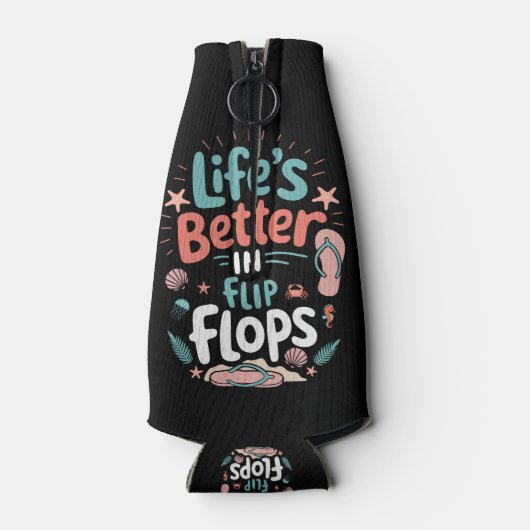 Life is Better in Flip-Flops – Fun Tropical Beach Flesjeskoeler (Achterkant)