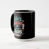 Life is Better in Flip-Flops – Fun Tropical Beach Mok (Voorkant links)