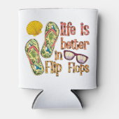 Life is Better in Flip | Summer Vibes Blikjeskoeler (Voorkant)