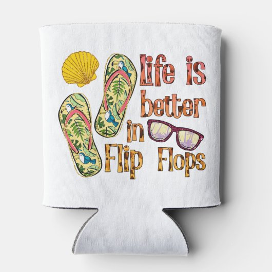 Life is Better in Flip | Summer Vibes Blikjeskoeler (Achterkant)