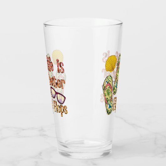 Life is Better in Flip | Summer Vibes Glas (Links)