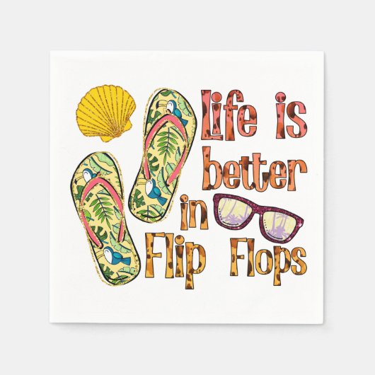 Life is Better in Flip | Summer Vibes Servet (Voorkant)