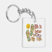 Life is Better in Flip | Summer Vibes Sleutelhanger (Voorkant Links)