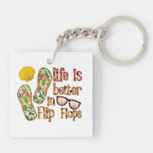 Life is Better in Flip | Summer Vibes Sleutelhanger (Achterkant)
